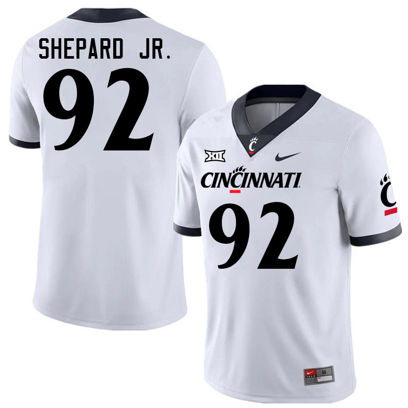 Cincinnati Bearcats #92 Derrick Shepard Jr. Big 12 Conference College Football Jerseys Stitched Sale-White